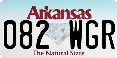 AR license plate 082WGR