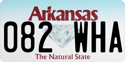 AR license plate 082WHA