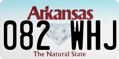 AR license plate 082WHJ