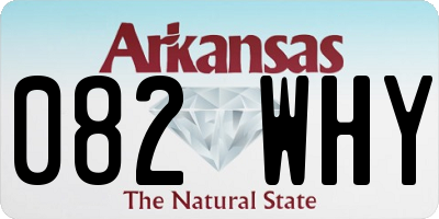 AR license plate 082WHY