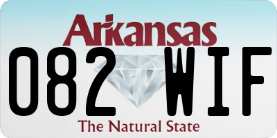 AR license plate 082WIF