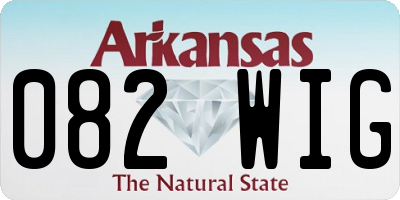 AR license plate 082WIG
