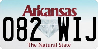 AR license plate 082WIJ