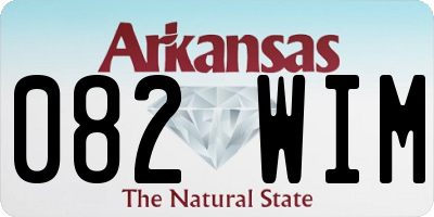 AR license plate 082WIM