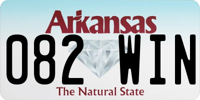 AR license plate 082WIN