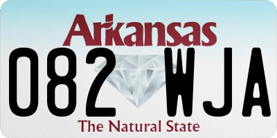 AR license plate 082WJA