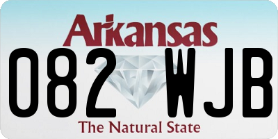 AR license plate 082WJB