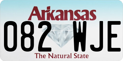AR license plate 082WJE