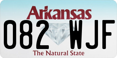 AR license plate 082WJF