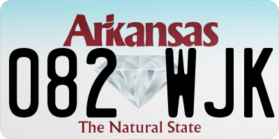 AR license plate 082WJK