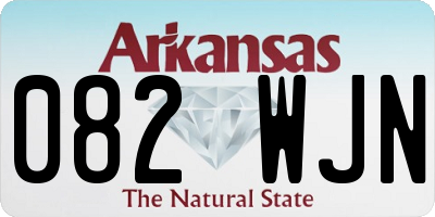 AR license plate 082WJN