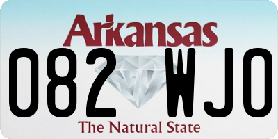 AR license plate 082WJO