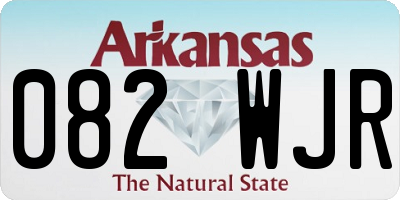 AR license plate 082WJR