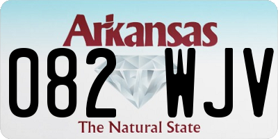AR license plate 082WJV