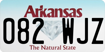 AR license plate 082WJZ