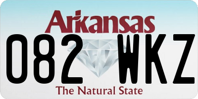AR license plate 082WKZ