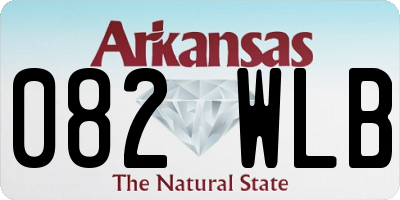 AR license plate 082WLB