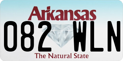 AR license plate 082WLN