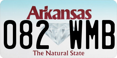 AR license plate 082WMB