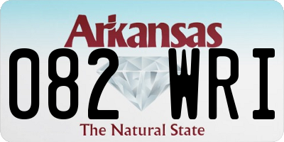 AR license plate 082WRI