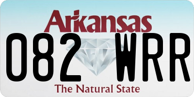 AR license plate 082WRR