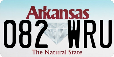 AR license plate 082WRU