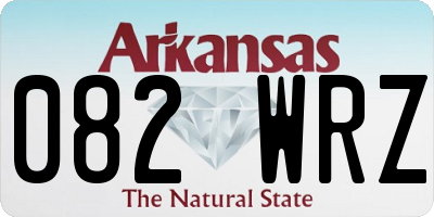 AR license plate 082WRZ