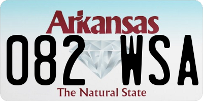 AR license plate 082WSA