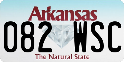 AR license plate 082WSC