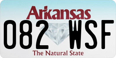 AR license plate 082WSF
