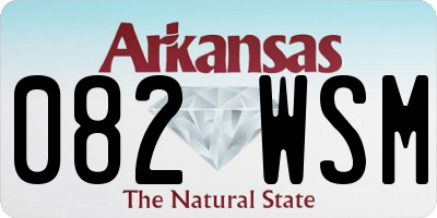 AR license plate 082WSM
