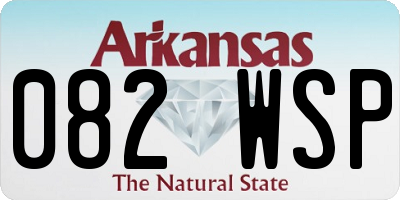 AR license plate 082WSP