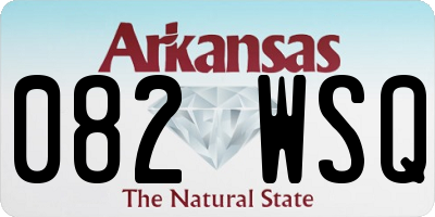 AR license plate 082WSQ