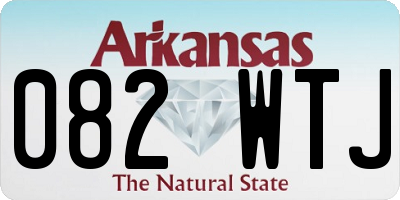 AR license plate 082WTJ