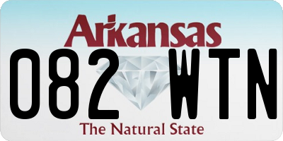 AR license plate 082WTN