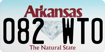 AR license plate 082WTO