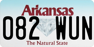 AR license plate 082WUN
