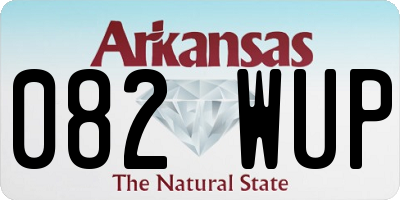 AR license plate 082WUP
