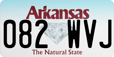 AR license plate 082WVJ