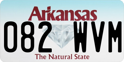 AR license plate 082WVM