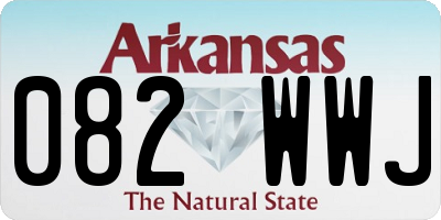 AR license plate 082WWJ