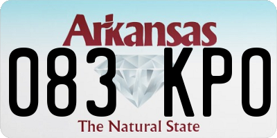 AR license plate 083KPO