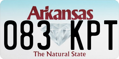 AR license plate 083KPT