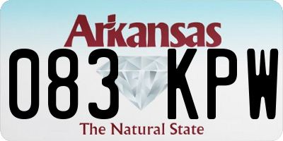 AR license plate 083KPW