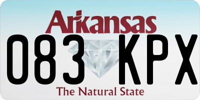 AR license plate 083KPX