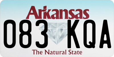 AR license plate 083KQA