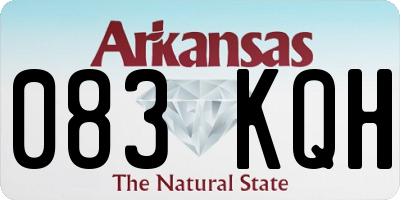 AR license plate 083KQH