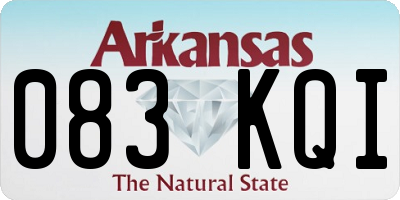 AR license plate 083KQI