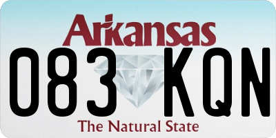 AR license plate 083KQN