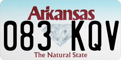 AR license plate 083KQV